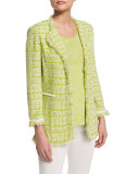 Tweed Jacket with Fringe Trim, Petite