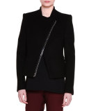 Falabella Chain-Trim Melton Jacket, Black
