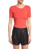 Short-Sleeve Cropped T-Shirt, Poppy