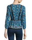 High-Waist Flared Denim Pants
