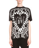 Short-Sleeve Love Graphic Tee, Black