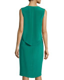 Livia Sleeveless V-Neck Dress, Emerald