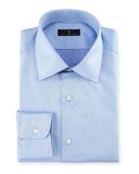 Gold Label Micro-Herringbone Dress Shirt, French Blue