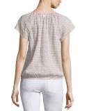 Dolan B Ikat-Print Short-Sleeve Top