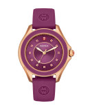 Cape Topaz Watch with Silicone Strap, Berry