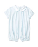 Pleated Pima Jersey Shortall, Blue, Size 3-18 Months