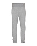 Asher Straight-Leg Zip-Face Sweatpants, Gray Melange, Size 4-12