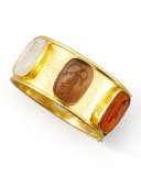 Muse Intaglio 19k Gold Bangle, Neutral