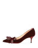 Mlle Menule Velvet 55mm Red Sole Pump, Orthodox