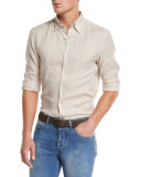 Linen Sport Shirt, Sand