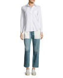 Inside-Out Oversized Boyfriend Jeans, Light Blue