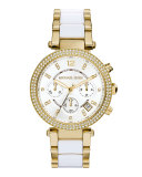 Parker Golden Stainless Steel Glitz Watch
