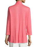 Linen Knit Midi Cardigan, Plus Size 