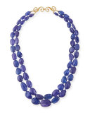 Two-Strand Smooth Tanzanite Necklace