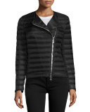Amey Biker Puffer Jacket, Black
