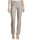 Wonderstretch Straight-Leg Pants, Light Beige