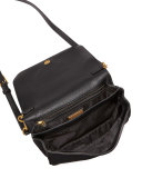 Studded Leather Full-Flap Crossbody Bag