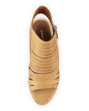 Kasia Strappy Open-Toe Bootie, Natural