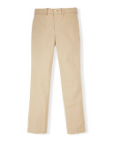 Stretch Chino Slim-Fit Pants, Classic Khaki, Size 2-7