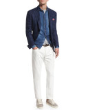 Five-Pocket Denim Jeans, Off White