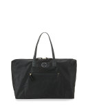 Ella Packable Overnight Satchel Bag, Black