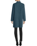 Silk Satin-Back Crepe Sleeveless Tunic 