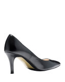 Juliana Leather Mid-Heel Pump,  Black