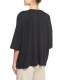 Half-Sleeve Boxy Big Tee, Petite
