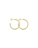 18k Gold Caviar Beaded Hoop Earrings, 35mm