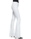 Majorelle High-Rise Flare-Leg Denim Jeans, White