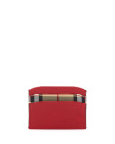 Izzy Horseferry Check Card Case, Parade Red