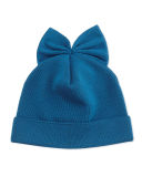 Knit Wool Beanie w/ Bow