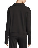Molly Double-Knit Fleece-Lined Jacket, Black