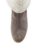 Falcon Shearling Fur-Lined Boot, Gray