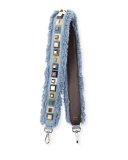 Strap You Studded Denim Shoulder Strap for Handbag, Denim/Multi
