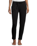 Brushed Slim Pants, Black