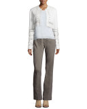 Mid-Rise Flare-Leg Pants, Doe