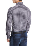 Grid Check Sport Shirt, Navy