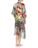 Sakura Printed Open Robe