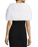 Mink Fur Pull-Through Wrap, White