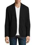 Slub Jersey Two-Button Blazer