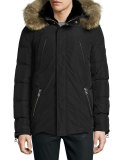 Hooded Down Parka w/Coyote Fur Trim