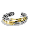 Labyrinth Double-Loop Cuff with Gold