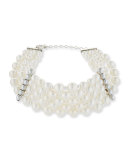 Pearly Collar Statement Necklace