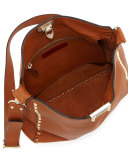 Rockstud Flip-Lock Messenger Bag, Tan