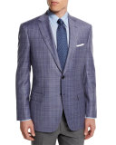 Colosseo Plaid Two-Button Wool Sport Coat, Lavender