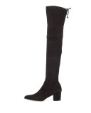 Stuart Weitzman Thighland麂皮过膝靴