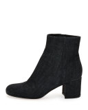 Margaux Denim Block-Heel Bootie