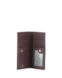 cameron street stacy leather wallet, mahogany