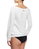 Resting Beach Face Sweatshirt, White